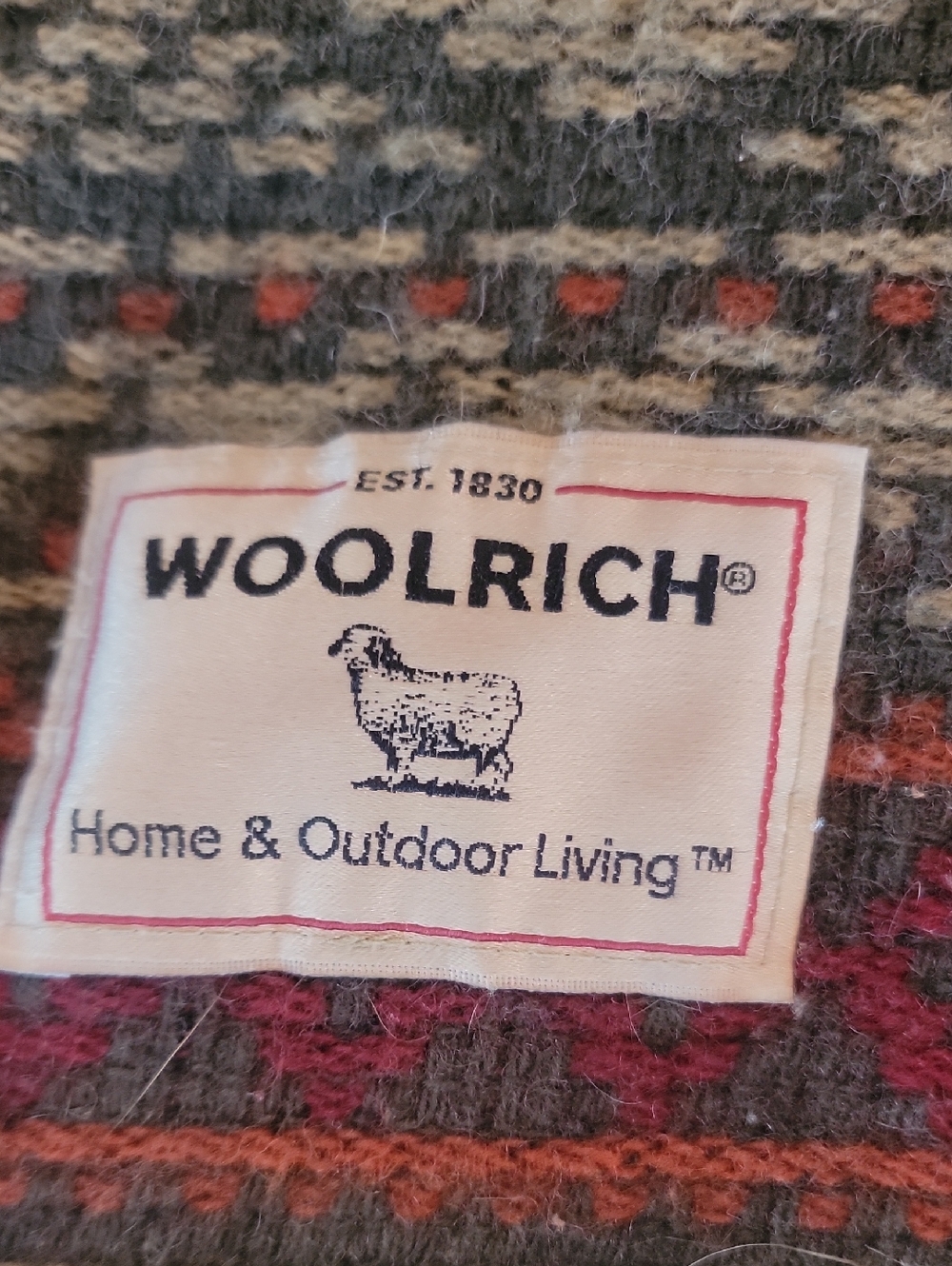 Vintage Woolrich Wool & Fleece Throw Blanket